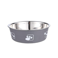 HKM-222419 Stainless Steel Pet Food Bowl in Multiple Sizes with Durable PP Base