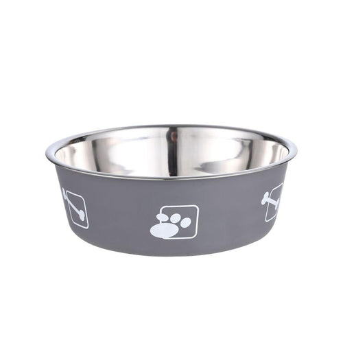 HKM-222419 Stainless Steel Pet Food Bowl in Multiple Sizes with Durable PP Base