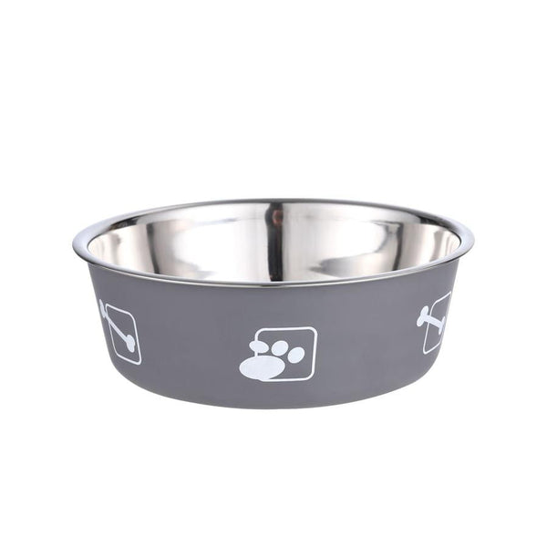 HKM-222419 Stainless Steel Pet Food Bowl in Multiple Sizes with Durable PP Base