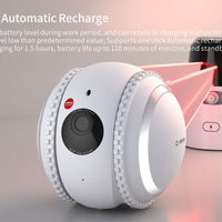 HKM-2224317 White Cat Toy Robot with Automatic Recharge Feature for Pet Monitoring