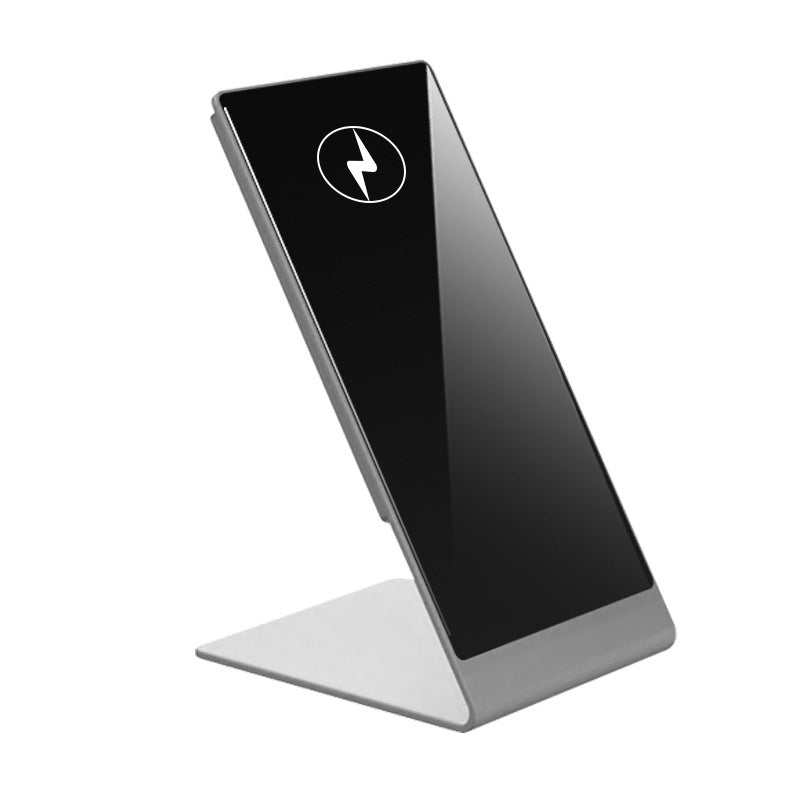 HKM-222483 Desktop Magnetic Wireless Charging Stand for Compatible iPhone Models – Black and Silver Options