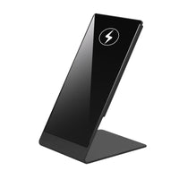 HKM-222483 Desktop Magnetic Wireless Charging Stand for Compatible iPhone Models – Black and Silver Options
