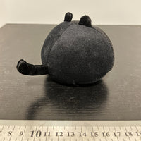 HKM-2224957 Fluffy Black Cat Plush Toy - Soft Stuffed Animal Cushion for Kids and Home Decor