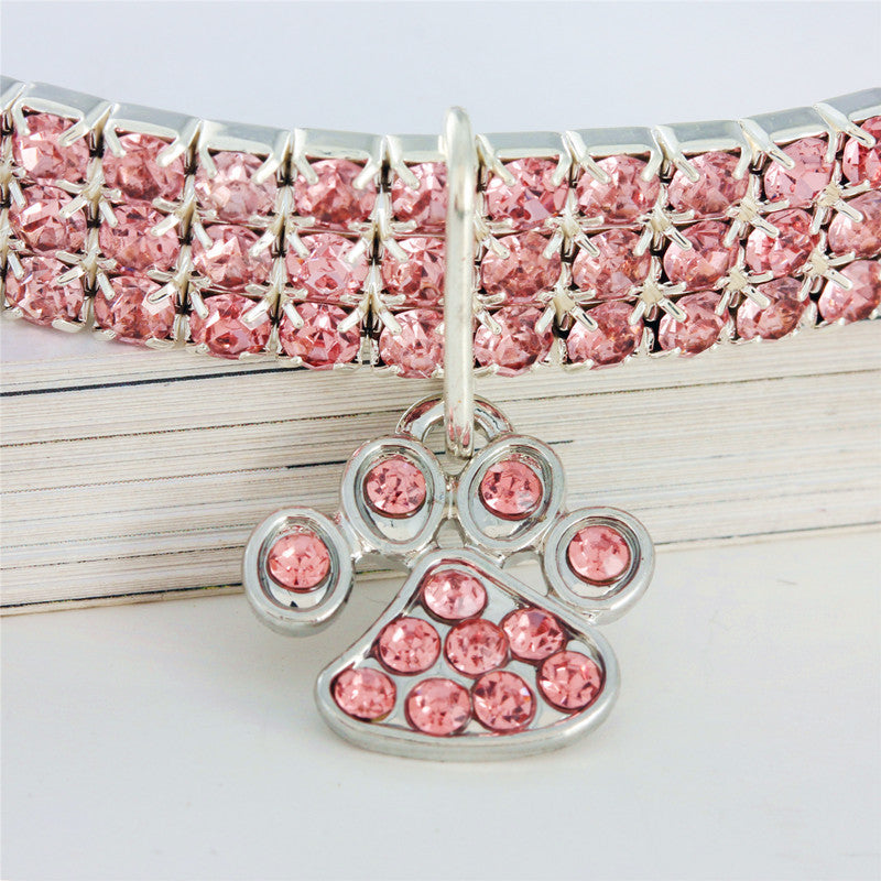 HKM-2225469 Stylish Mixed Color Diamond Pattern Pet Collar for Dogs and Cats, Elastic Design, Four Seasons Use