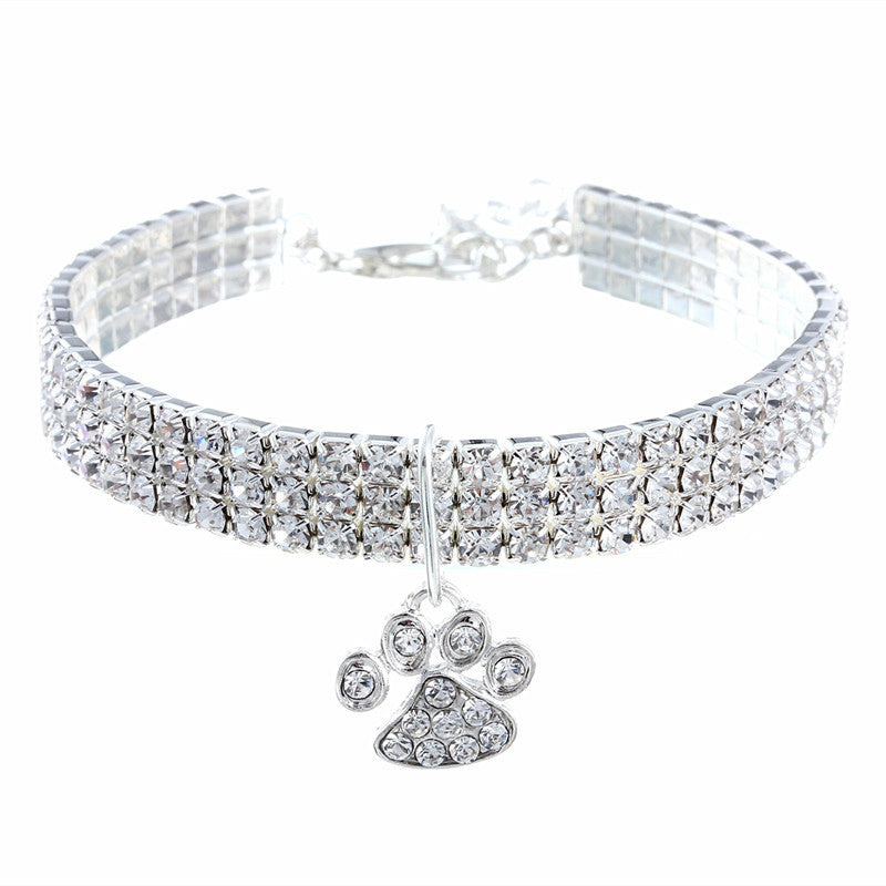 HKM-2225469 Stylish Mixed Color Diamond Pattern Pet Collar for Dogs and Cats, Elastic Design, Four Seasons Use