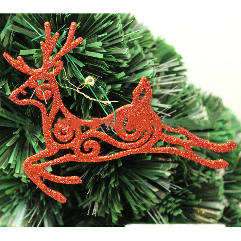 HKM-222547 Hollow Plastic Flying Deer Pendant for Christmas Tree Decoration