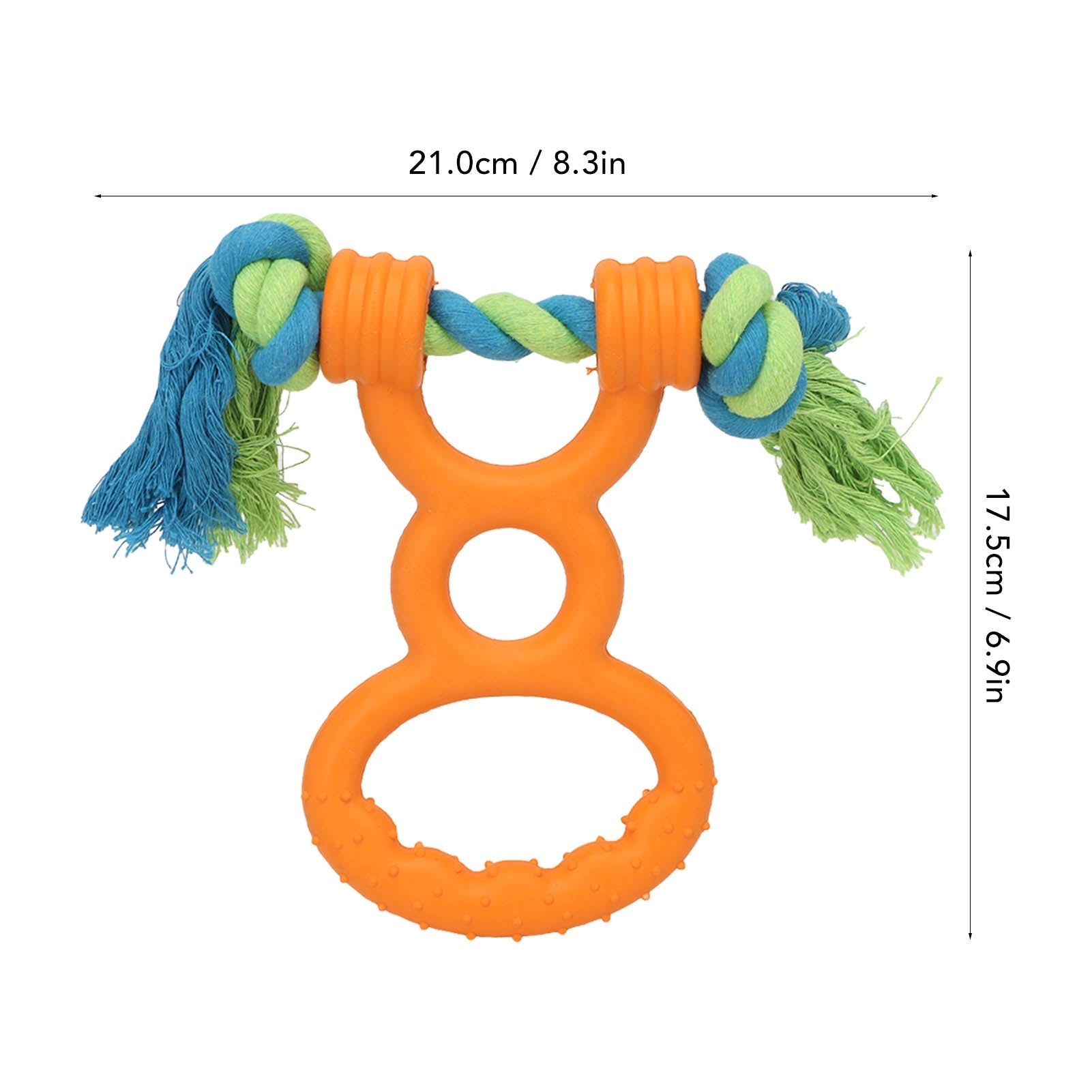 HKM-2226109 Durable Cotton Rope Dog Chew & Teething Ring with Soft Rubber for Dental Care and Interactive Play