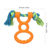 HKM-2226109 Durable Cotton Rope Dog Chew & Teething Ring with Soft Rubber for Dental Care and Interactive Play