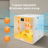 HKM-222675 Foldable Pet Drying Machine for Dogs and Cats - Eco-Friendly Grooming Box with Scissors and Storage