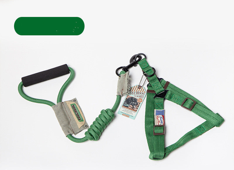 HKM-2227261 Stylish Chest Back Suit Dog Leash - Comfortable and Trendy Polyester Design