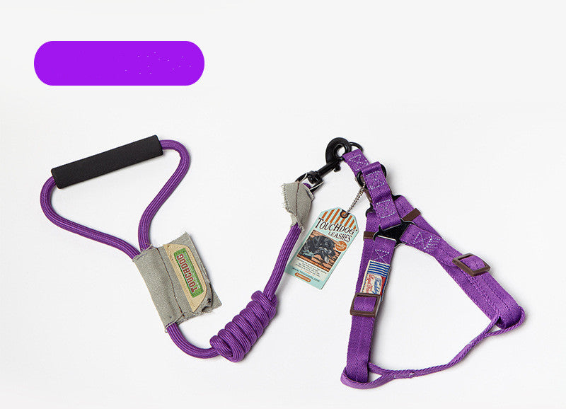 HKM-2227261 Stylish Chest Back Suit Dog Leash - Comfortable and Trendy Polyester Design
