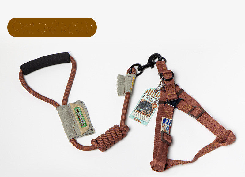 HKM-2227261 Stylish Chest Back Suit Dog Leash - Comfortable and Trendy Polyester Design