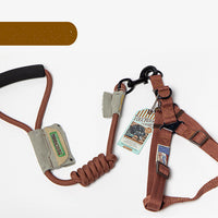 HKM-2227261 Stylish Chest Back Suit Dog Leash - Comfortable and Trendy Polyester Design
