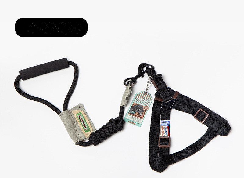 HKM-2227261 Stylish Chest Back Suit Dog Leash - Comfortable and Trendy Polyester Design