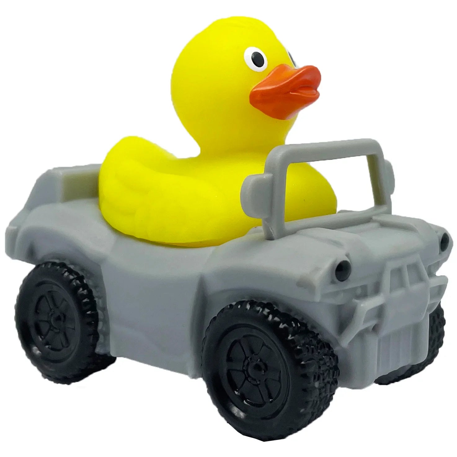 HKM-222867 Floating Yellow PVC Duck with Squeaker - Fun Bath Toy for Babies