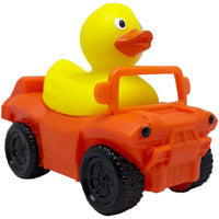 HKM-222867 Floating Yellow PVC Duck with Squeaker - Fun Bath Toy for Babies