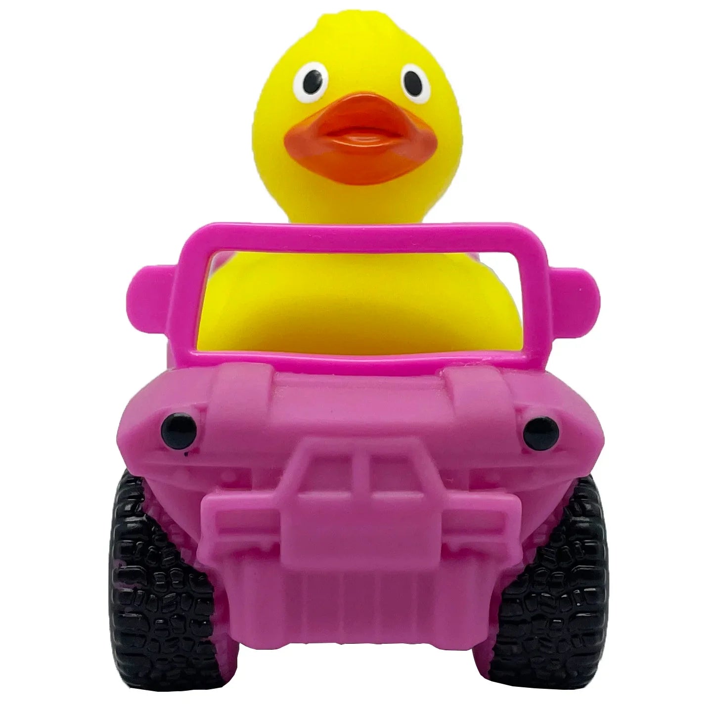 HKM-222867 Floating Yellow PVC Duck with Squeaker - Fun Bath Toy for Babies