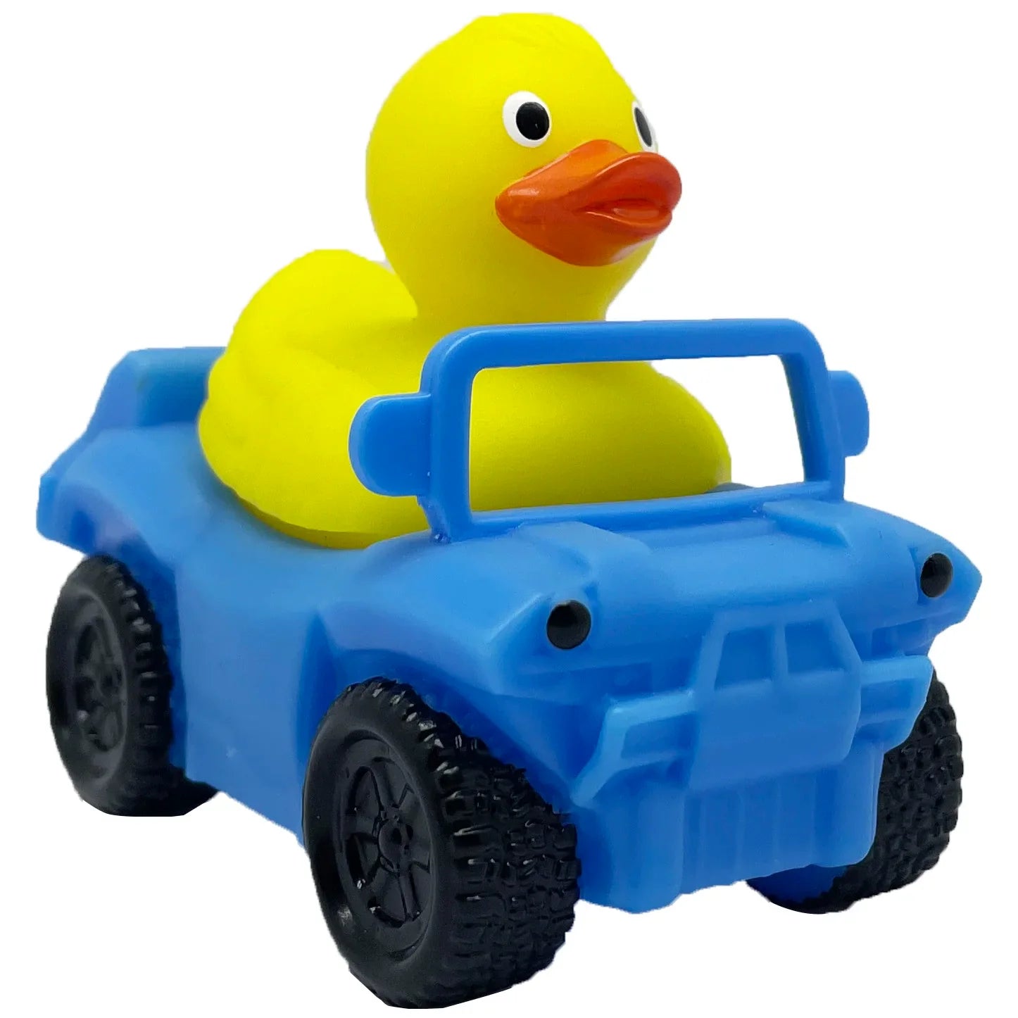 HKM-222867 Floating Yellow PVC Duck with Squeaker - Fun Bath Toy for Babies