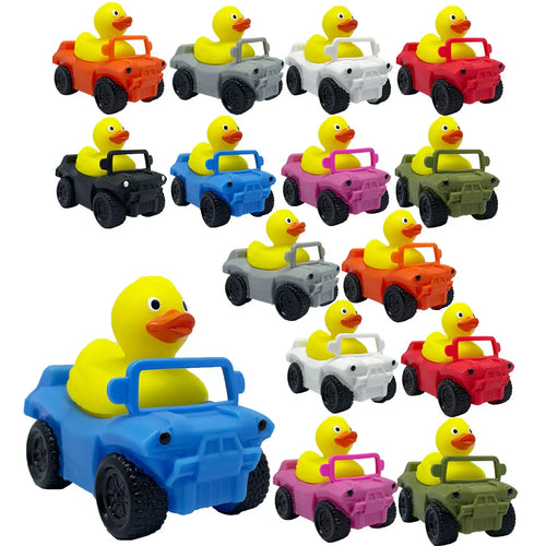 HKM-222867 Floating Yellow PVC Duck with Squeaker - Fun Bath Toy for Babies