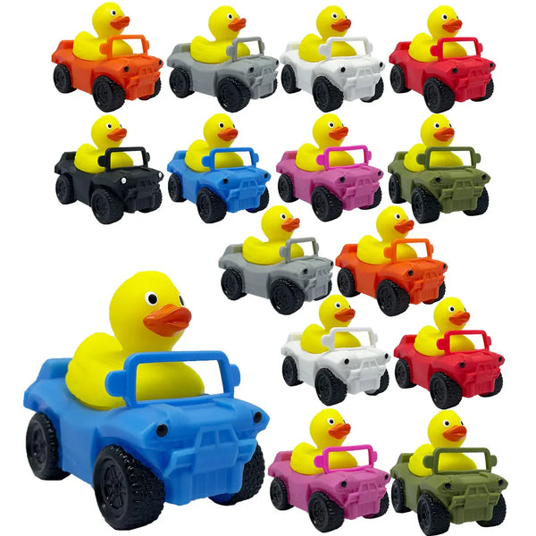 HKM-222867 Floating Yellow PVC Duck with Squeaker - Fun Bath Toy for Babies
