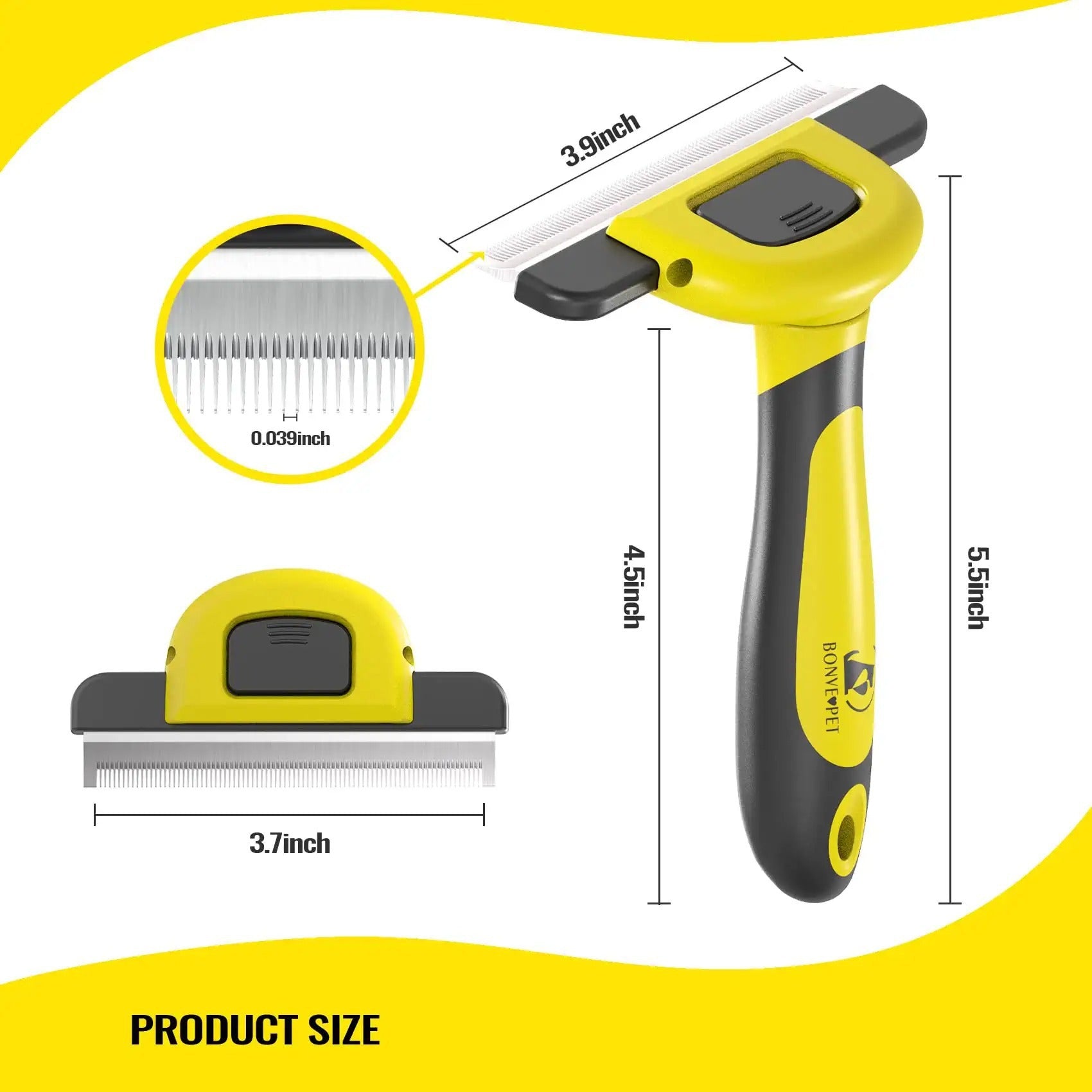 HKM-2229053 Pet Hair Removal Knot Untying Comb for Dogs - Plastic & Stainless Steel Tool