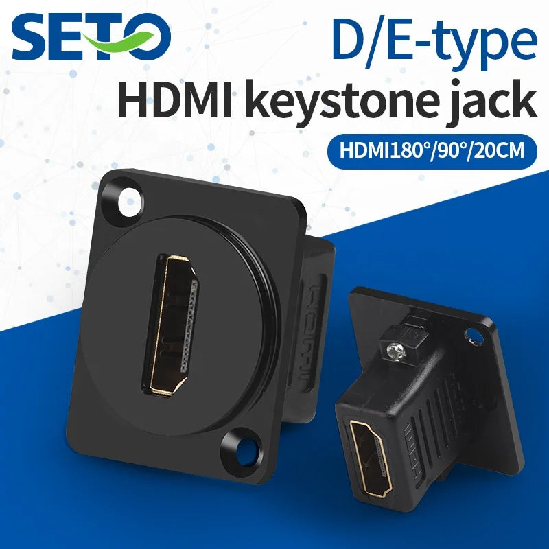 HKM-222931 Seto D Type HDMI Panel Mount Connector for Metal Plates