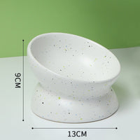 HKM-2229437 Elevated Cat Ceramic Slow Food Bowl with Neck Guard - Various Styles Available