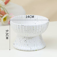 HKM-2229437 Elevated Cat Ceramic Slow Food Bowl with Neck Guard - Various Styles Available