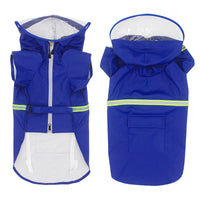 HKM-2229821 Hooded Windproof and Reflective Raincoat for Pets - Casual Style in Yellow, Blue, Pink, and Orange