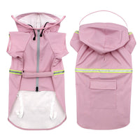 HKM-2229821 Hooded Windproof and Reflective Raincoat for Pets - Casual Style in Yellow, Blue, Pink, and Orange