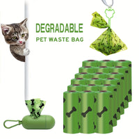 HKM-2230717 Biodegradable Dog Waste Bags with Dispenser - Thick and Leak-Proof Poop Bags for Pet Clean-Up, 15 Count Per Roll
