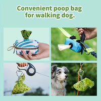 HKM-2230717 Biodegradable Dog Waste Bags with Dispenser - Thick and Leak-Proof Poop Bags for Pet Clean-Up, 15 Count Per Roll