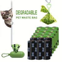 HKM-2230717 Biodegradable Dog Waste Bags with Dispenser - Thick and Leak-Proof Poop Bags for Pet Clean-Up, 15 Count Per Roll