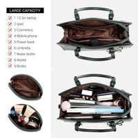 HKM-223123 Modern Waterproof PU Leather Laptop Tote Bag for Women, Fits 15.6 Inch Computers, Ideal for Business and Office Use