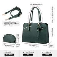 HKM-223123 Modern Waterproof PU Leather Laptop Tote Bag for Women, Fits 15.6 Inch Computers, Ideal for Business and Office Use