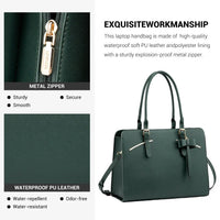 HKM-223123 Modern Waterproof PU Leather Laptop Tote Bag for Women, Fits 15.6 Inch Computers, Ideal for Business and Office Use