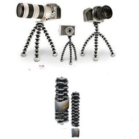 HKM-223251 Mini Octopus Tripod for GoPro - Multifunctional Rubber Design, 0.4kg Capacity, Compact Size 165x35x35mm