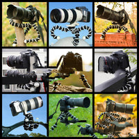 HKM-223251 Mini Octopus Tripod for GoPro - Multifunctional Rubber Design, 0.4kg Capacity, Compact Size 165x35x35mm
