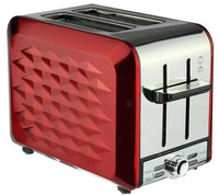 HKM-223315 850W Stainless Steel 2-Slice Toaster with Wide Slots and Multi-Function Settings