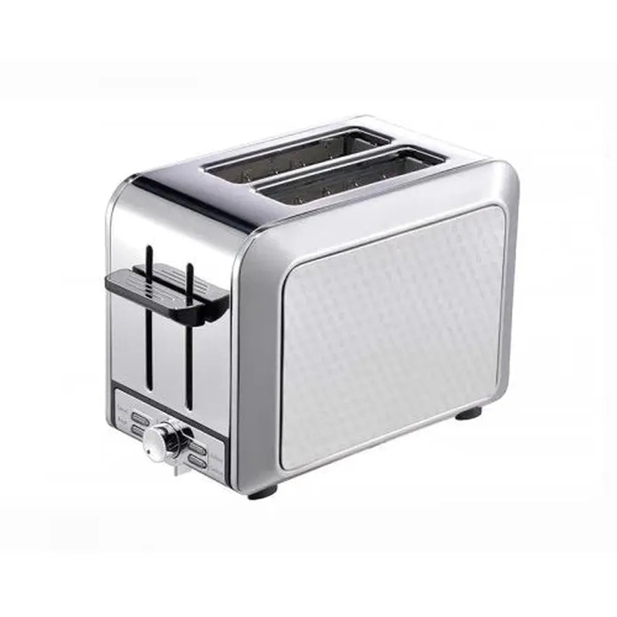 HKM-223315 850W Stainless Steel 2-Slice Toaster with Wide Slots and Multi-Function Settings