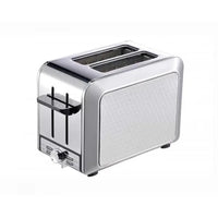HKM-223315 850W Stainless Steel 2-Slice Toaster with Wide Slots and Multi-Function Settings