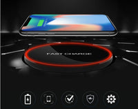 HKM-223443 Ultra-Thin Tempered Glass Panel Wireless Charger with Smart Overcurrent and Over-Temperature Protection