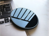 HKM-223443 Ultra-Thin Tempered Glass Panel Wireless Charger with Smart Overcurrent and Over-Temperature Protection