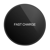 HKM-223443 Ultra-Thin Tempered Glass Panel Wireless Charger with Smart Overcurrent and Over-Temperature Protection
