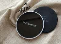 HKM-223443 Ultra-Thin Tempered Glass Panel Wireless Charger with Smart Overcurrent and Over-Temperature Protection