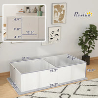 HKM-2234685 Whelping Box for Large Dogs with Waterproof Pad and Adjustable Entrance Door
