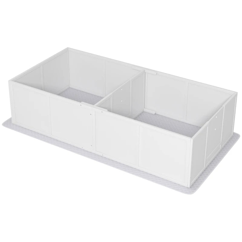 HKM-2234685 Whelping Box for Large Dogs with Waterproof Pad and Adjustable Entrance Door