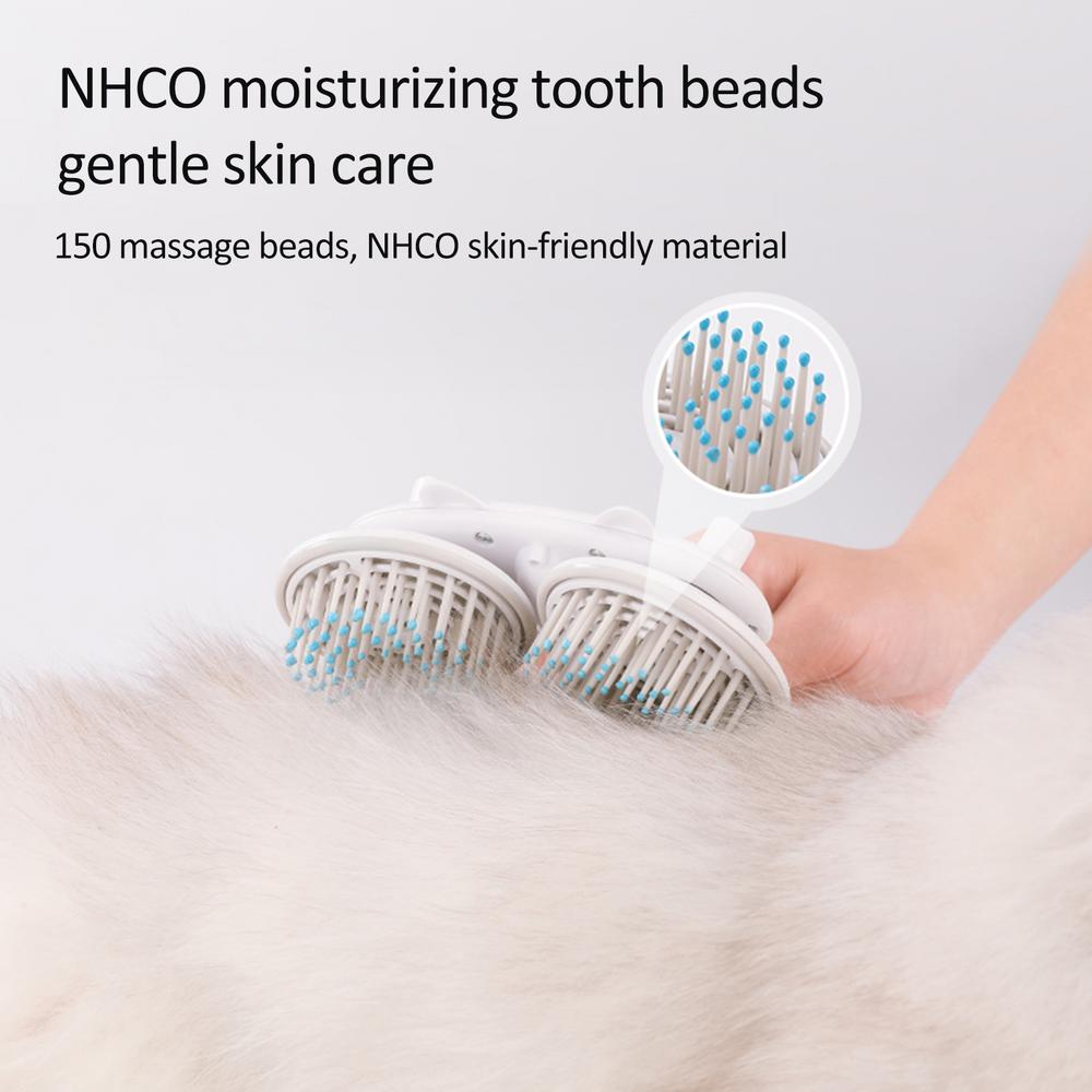 HKM-2234813 Double-Headed Negative Ion Pet Brush for Cats and Dogs with Self-Cleaning Feature