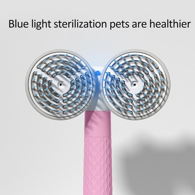 HKM-2234813 Double-Headed Negative Ion Pet Brush for Cats and Dogs with Self-Cleaning Feature