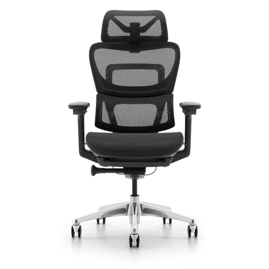 HKM-223507 Ergonomic Adjustable Swivel Office Chair with Mesh Back and Locking Wheels